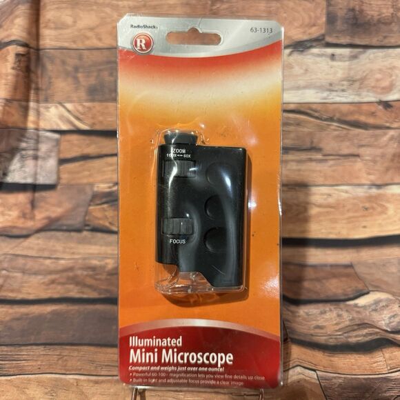 RadioShack Illuminated Mini Microscope 63-1313 60-100X Zoom LED Light Handheld - Picture 1 of 7